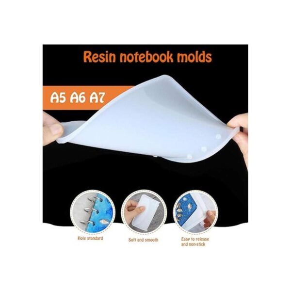 LEOBRO Moldes de resina para cuaderno A5 A6 A7 moldes de