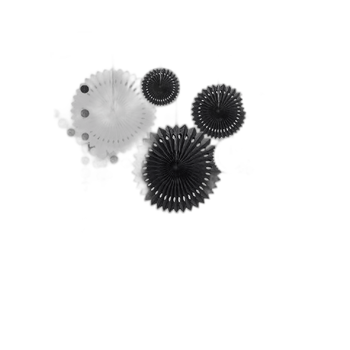 Decoraciones de fiesta en blanco y negro para Halloween