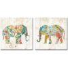 DekHome 2 paneles de elefante en lienzo para pared_1