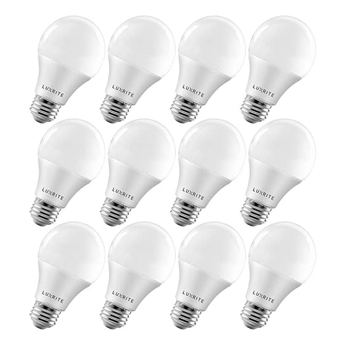Luxrite Bombilla LED A19 equivalente a 60 W luz diurna