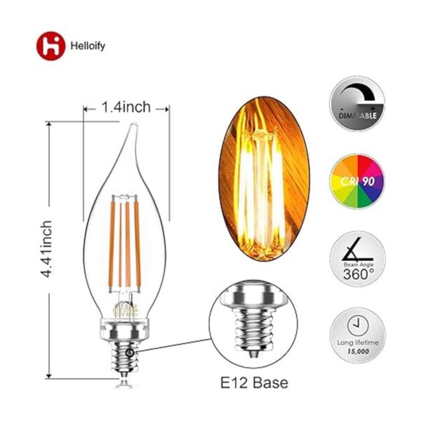 Helloify Bombillas LED Edison de filamento vintage de 60_3
