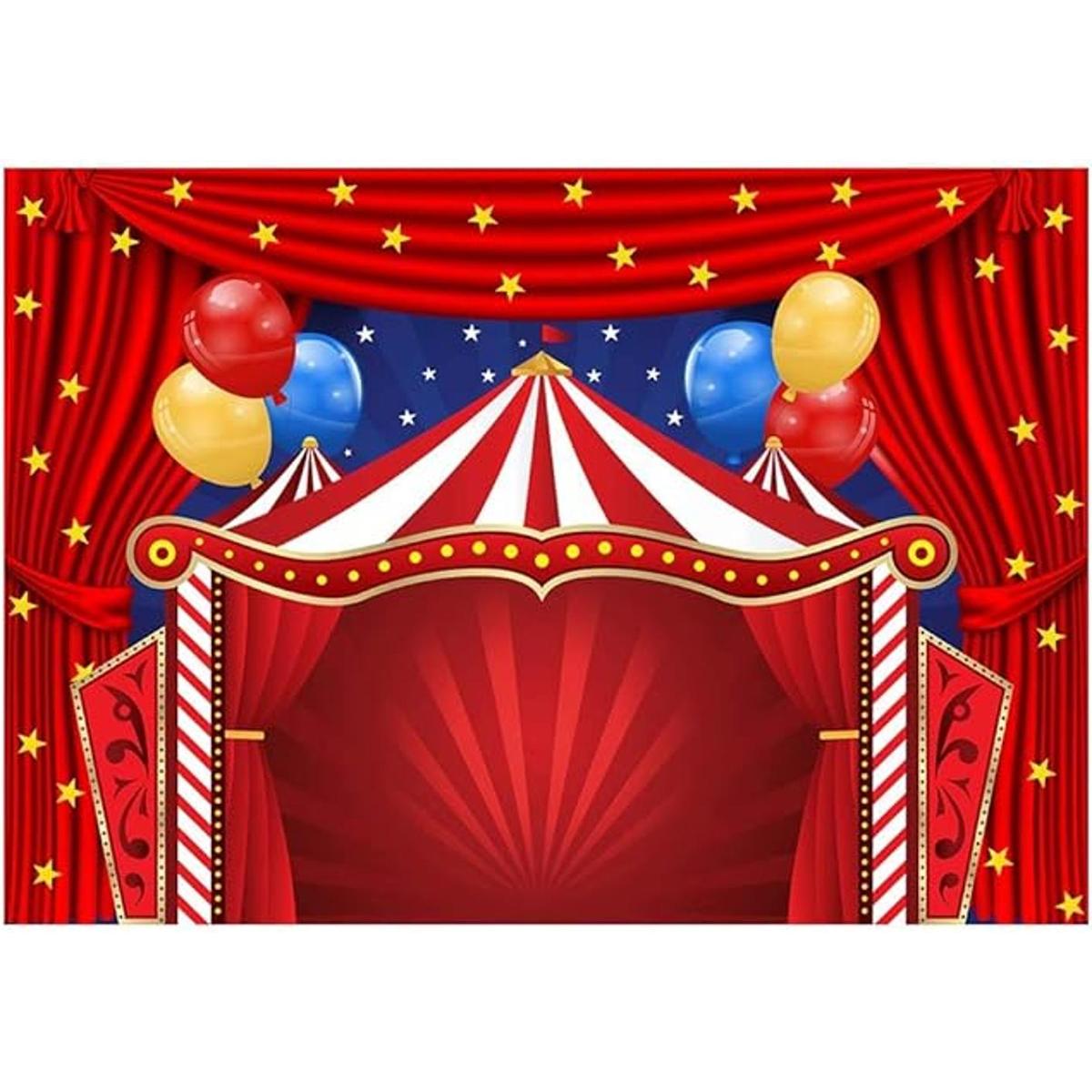 Funnytree Telón de fondo de fiesta temática de circo de 7