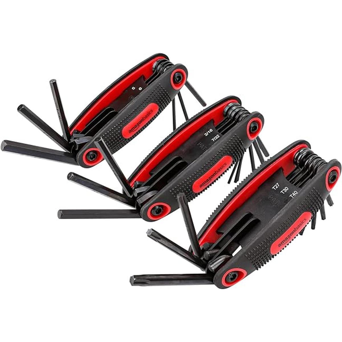 Juego de llaves hexagonales plegables paquete de 3