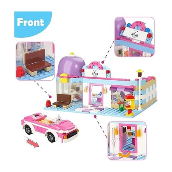 BRICK STORY Kit de construcción de peluquería para niñas y_2