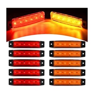 Nilight TL13 10 luces indicadoras laterales ámbar rojo_1