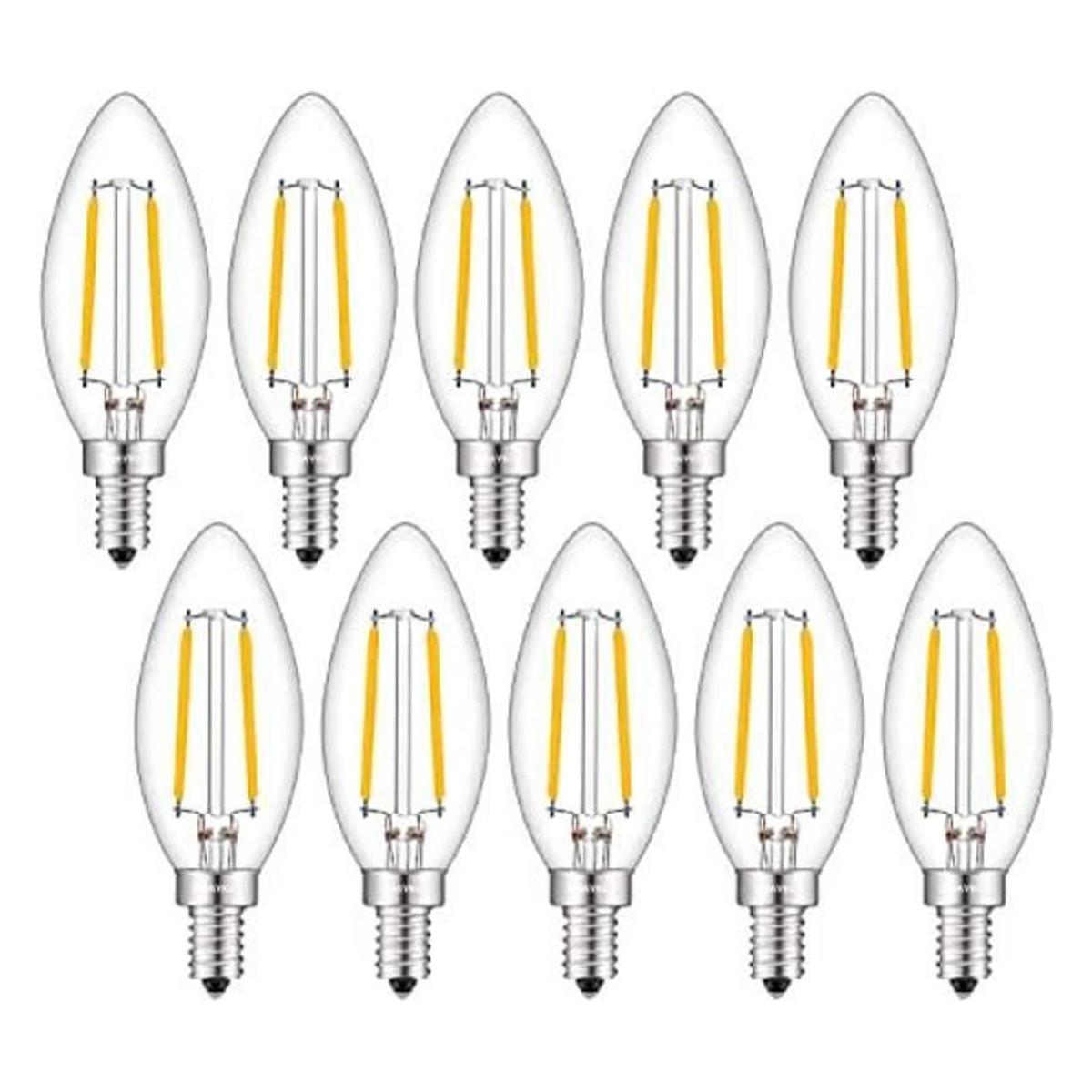 OMAYKEY Bombilla LED de candelabro de 2 W equivalente a