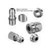 Hotop NPT 38 pulgadas acero inoxidable macho y hembra kit