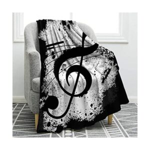 Jekeno Manta de notas musicales con estampado de doble_1