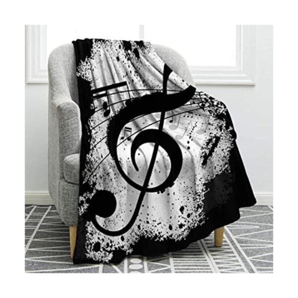 Jekeno Manta de notas musicales con estampado de doble_1
