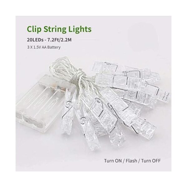 Dopheuor Cadena de luces LED con clip de fotos funciona_6