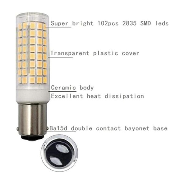 LXcom Bombilla LED para maíz 10 W BA15D 6 unidades_4