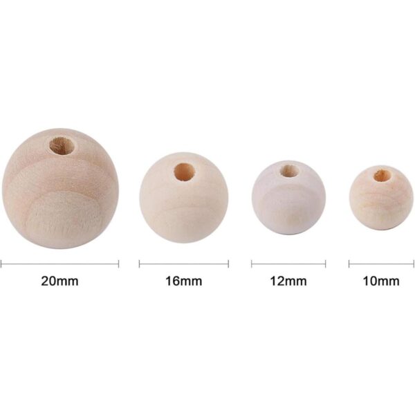 Foraineam 1200 cuentas redondas de madera