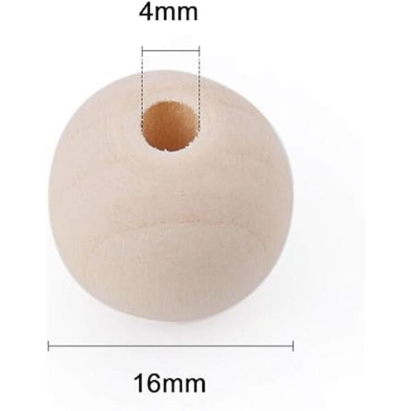 Foraineam 300 cuentas de madera natural de 0.630 in sin