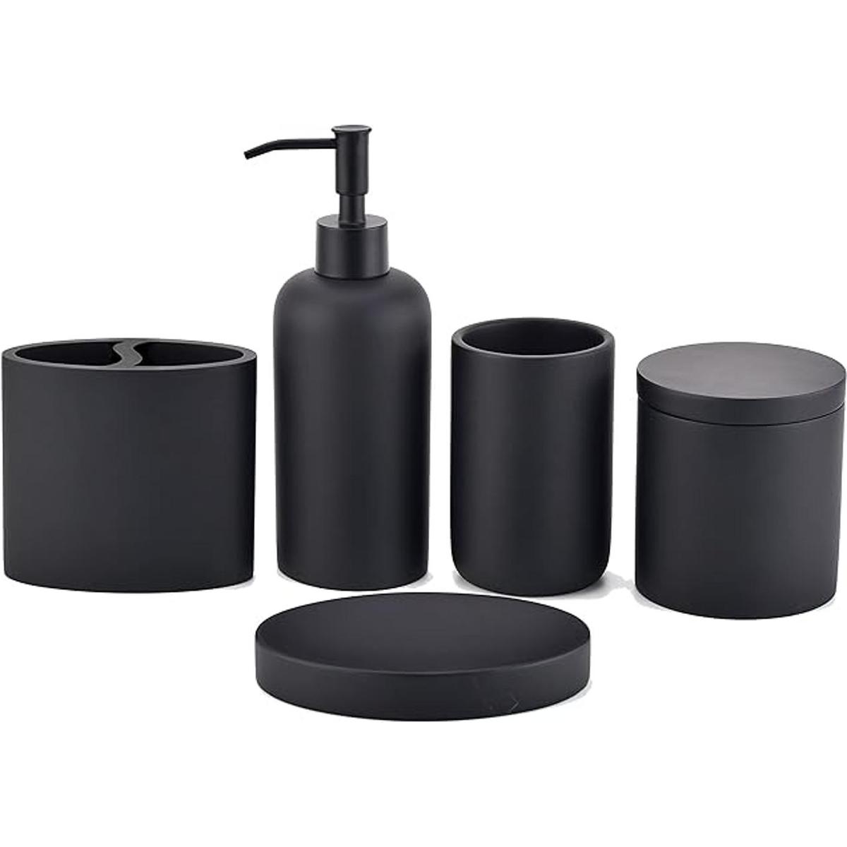 Rzoeox Juego completo de accesorios de baño con aspecto de