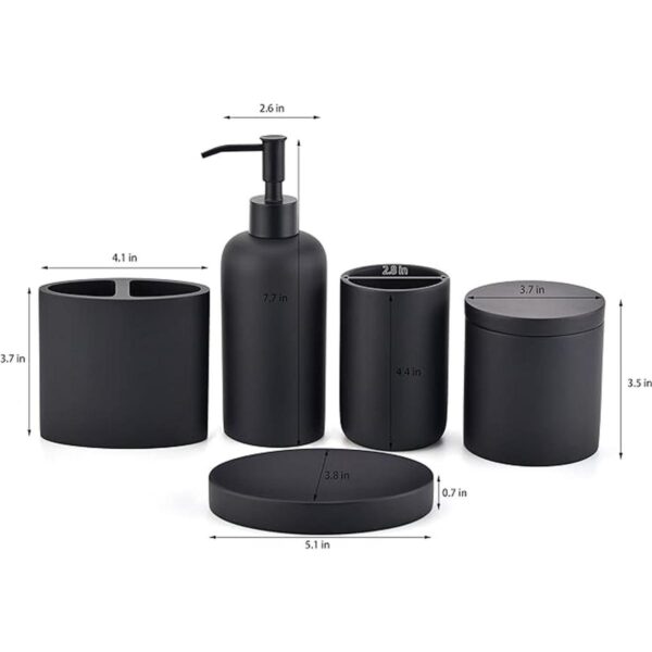Rzoeox Juego completo de accesorios de baño con aspecto de