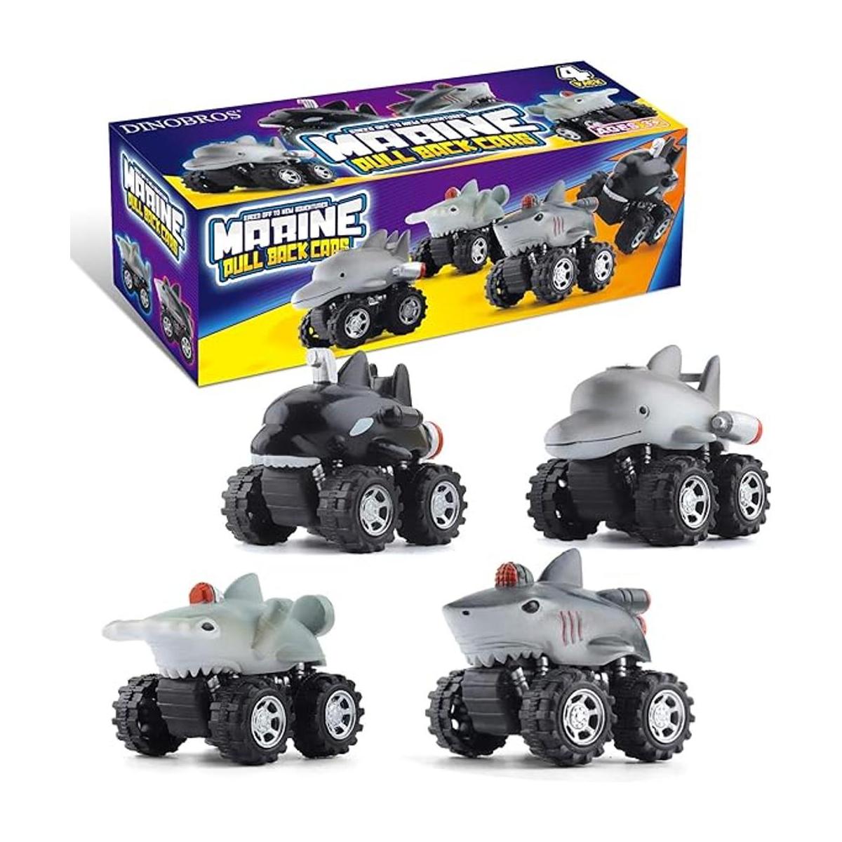 DINOBROS Shark Toys Coches para niños y niños pequeños
