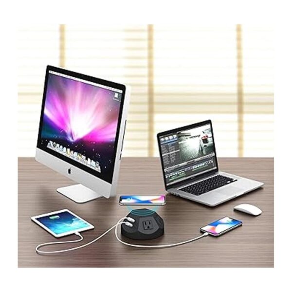Torre con cargador inalámbrico y puertos USB protector_6