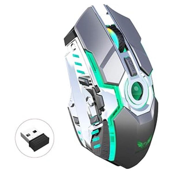 Ratones para juegos inalámbricos recargables de 2.4G con_3