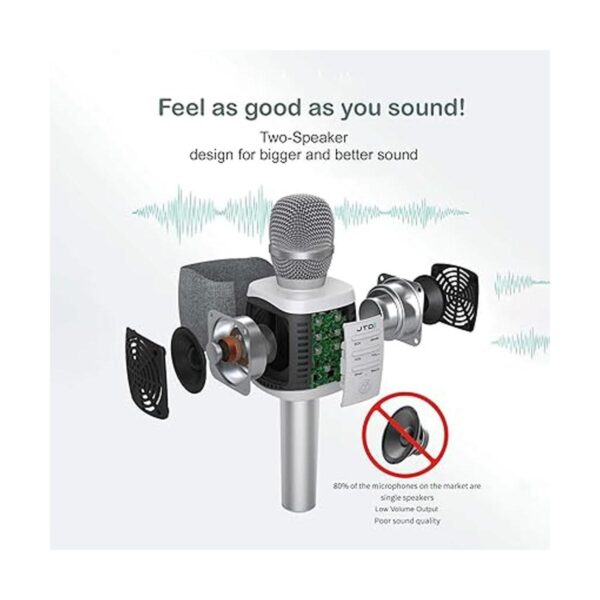 JTD JTD008 Altavoz inalámbrico con micrófono de karaoke y_2