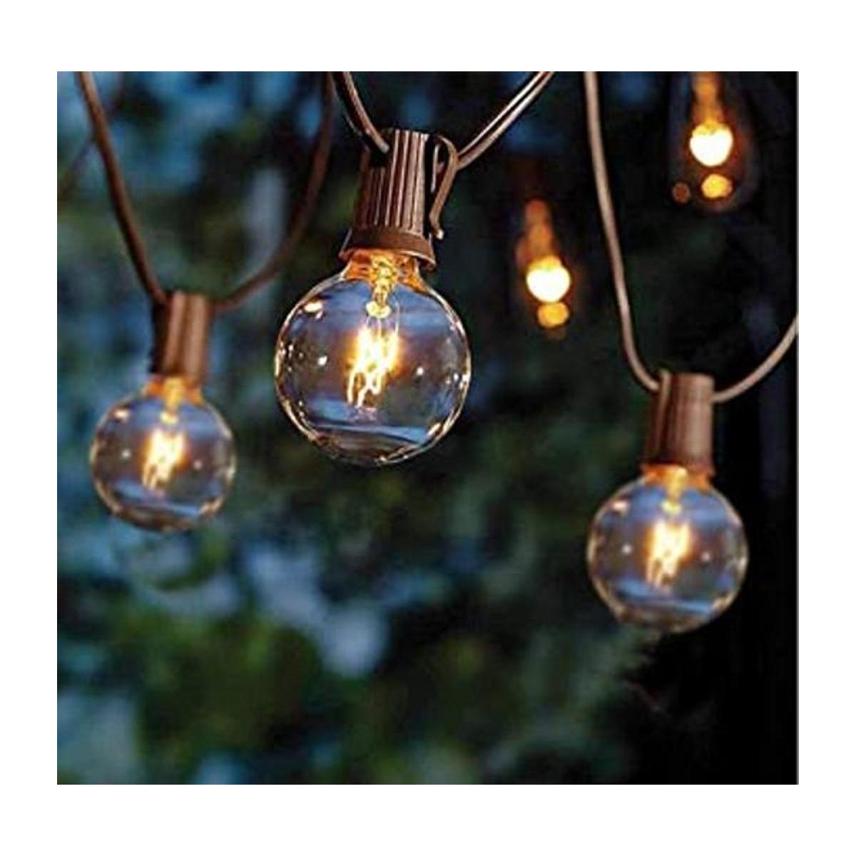 Cadena de luces para exteriores de 25 pies con 27