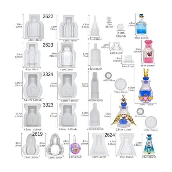 Molde de silicona de resina UV para hacer joyas botella_2