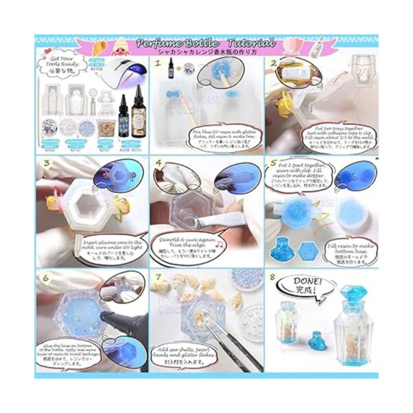 Molde de silicona de resina UV para hacer joyas botella_3