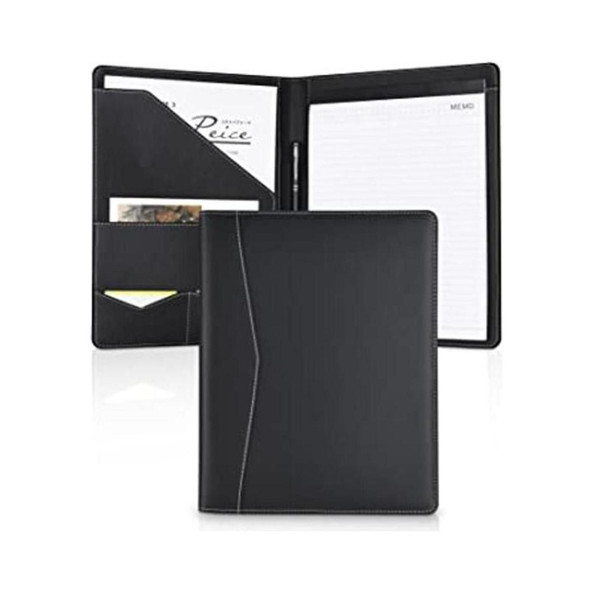 Carpeta de cuero para portafolio organizador de