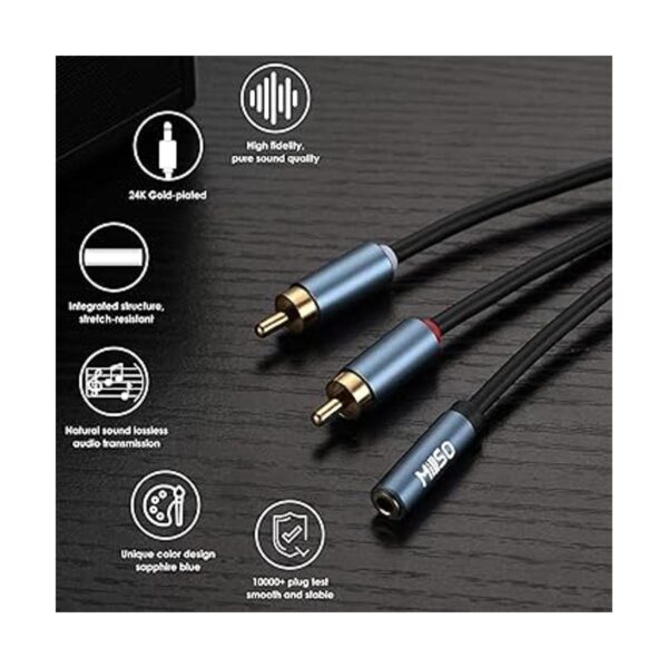 MillSO Adaptador de audio RCA a 0.138 in hembra de 0.138_5
