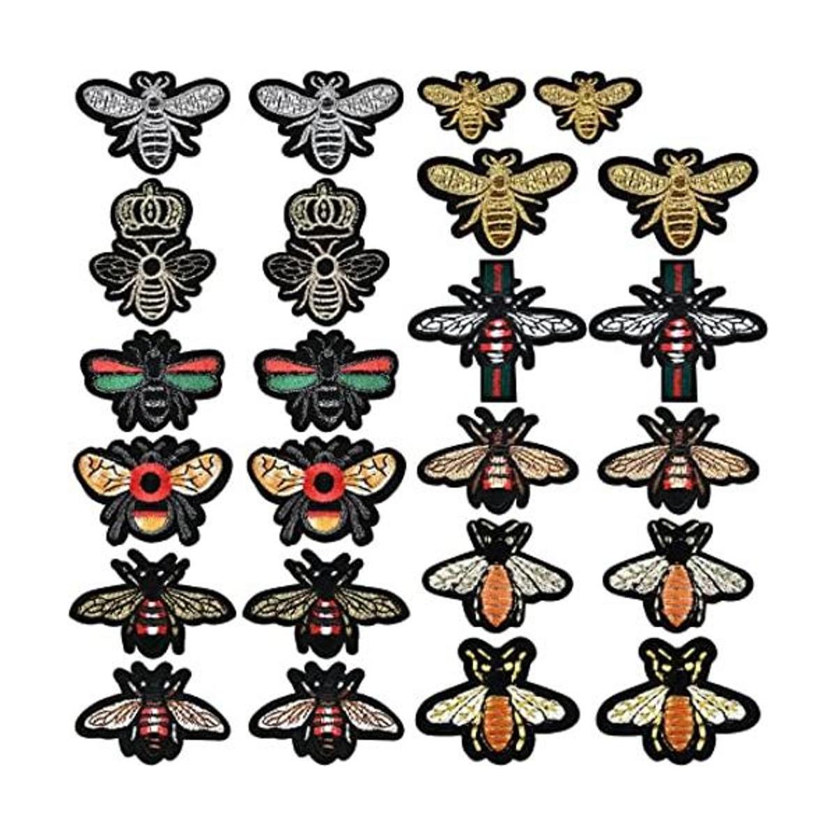 PGMJ 24 piezas de bonitos parches de insectos para coser y
