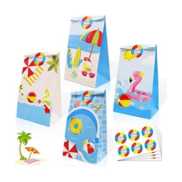 Paquete de 24 bolsas de regalo de dulces con calcomanías_1
