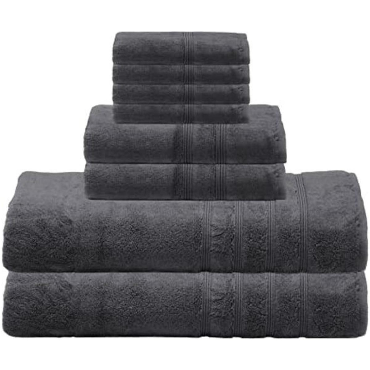 MOSOBAM Juego de baño de bambú de lujo de 8 piezas extra