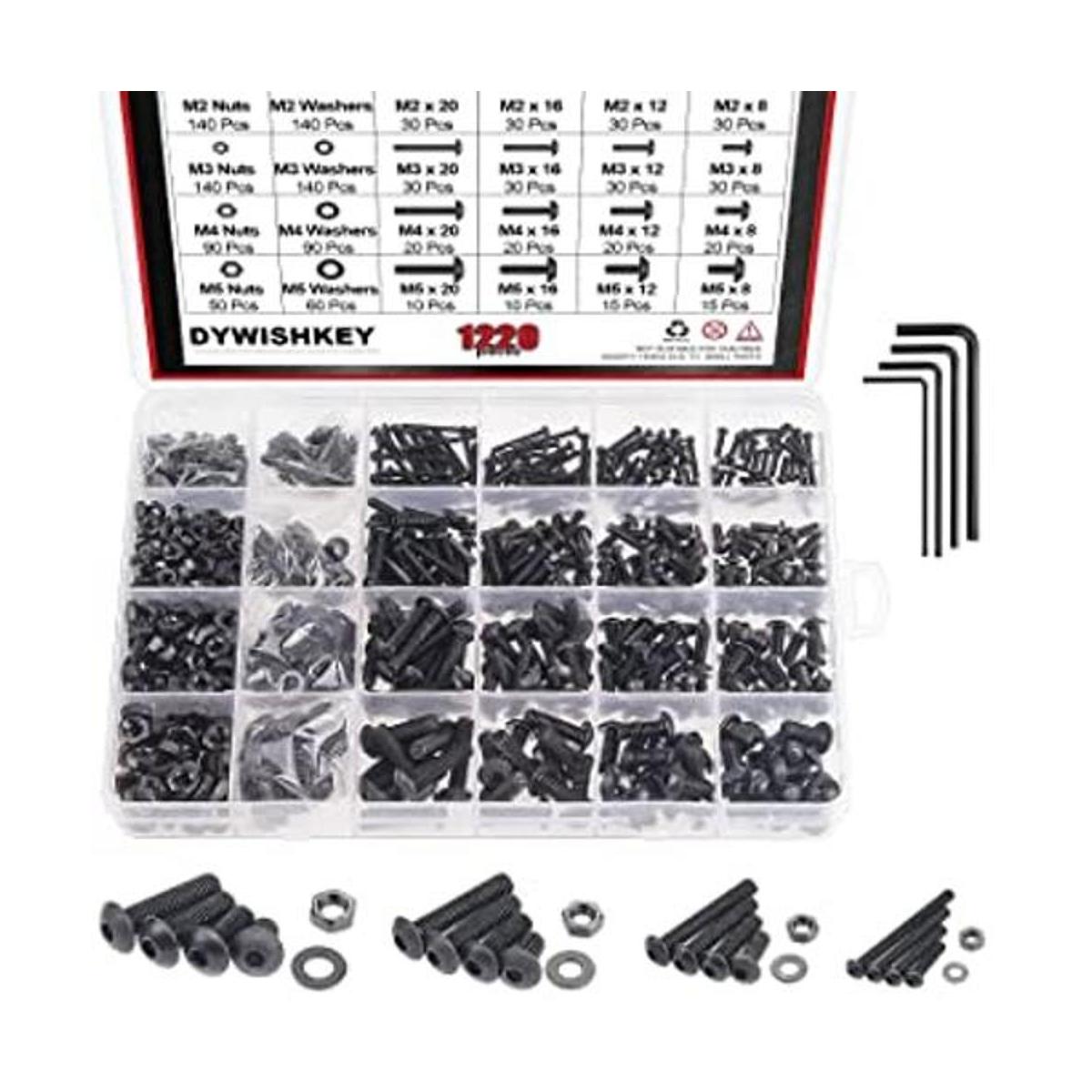 DYWISHKEY 1220 piezas M2 M3 M4 M5 acero de aleación de