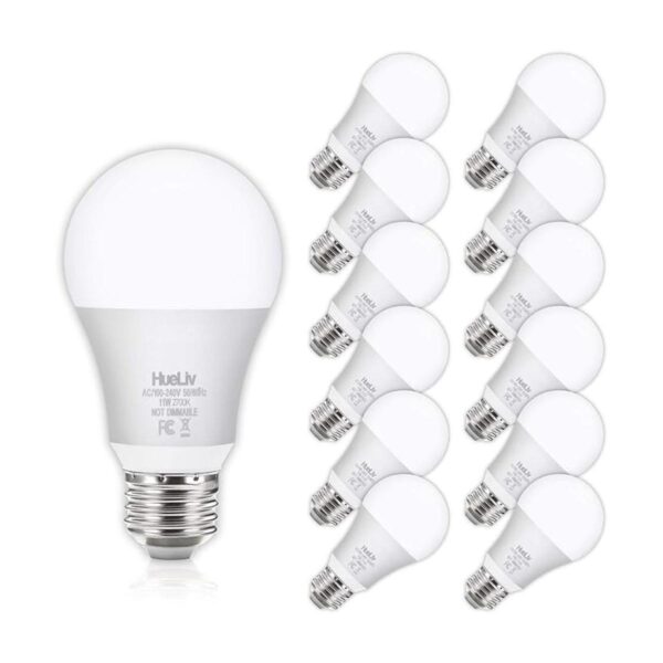 Paquete de 12 bombillas LED A19 bombillas LED