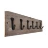 Ganchos decorativos para pared 6 unidades Negro