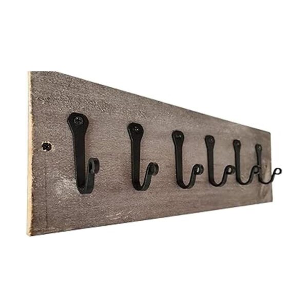 Ganchos decorativos para pared 6 unidades Negro
