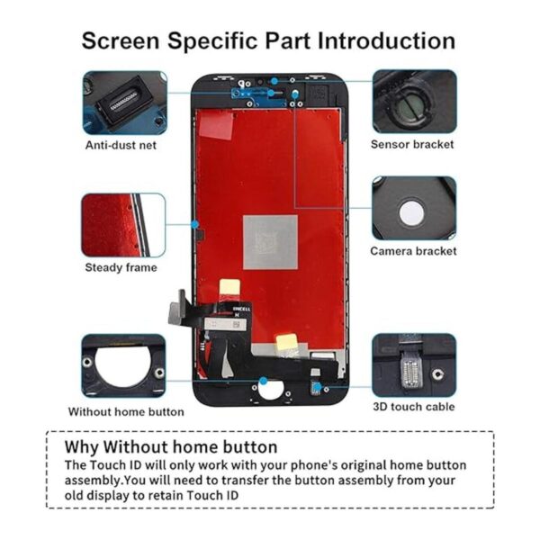 Diykitpl Pantalla de repuesto para iPhone 8 Plus de 5.5_3