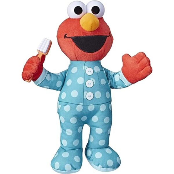 Sesame Street Brushy Brush Elmo Peluche de 12 pulgadas_1