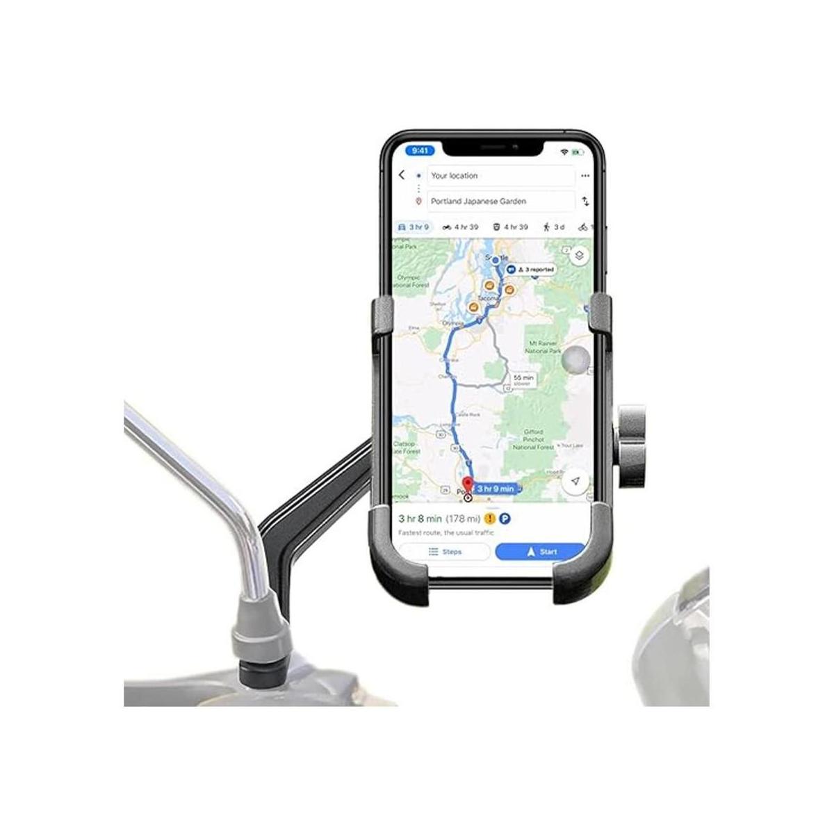 Homeet Soporte para teléfono de motocicleta soporte de