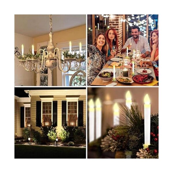 KITHOUSE Juego de 10 velas de Navidad con temporizador_2