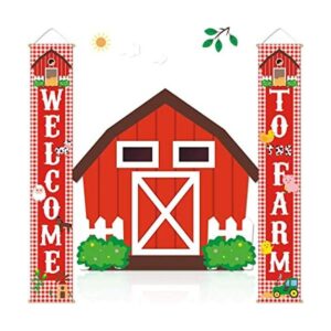Banner de porche de animales de granja decoraciones de_1