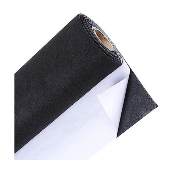 Caydo Forro de rollo de fieltro autoadhesivo grande negro