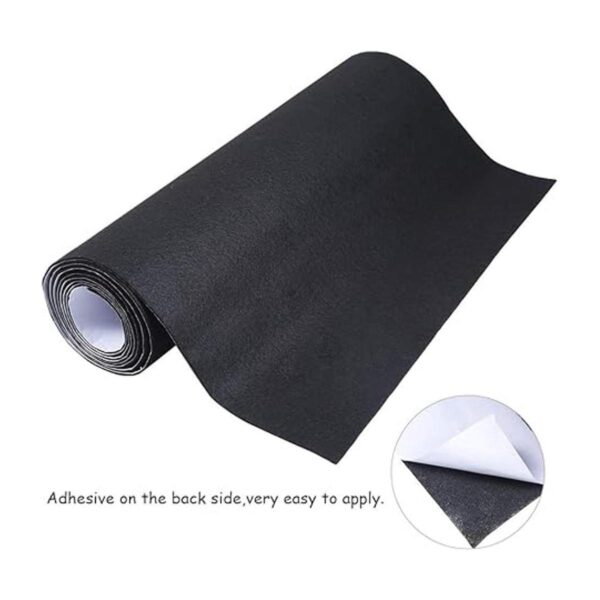Caydo Forro de rollo de fieltro autoadhesivo grande negro