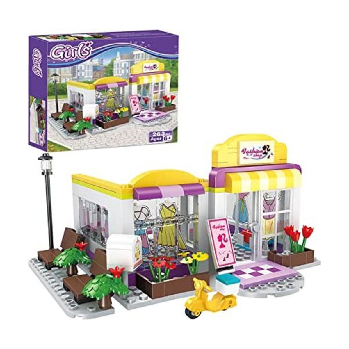 BRICK STORY Juego de construcción de tienda de ropa de