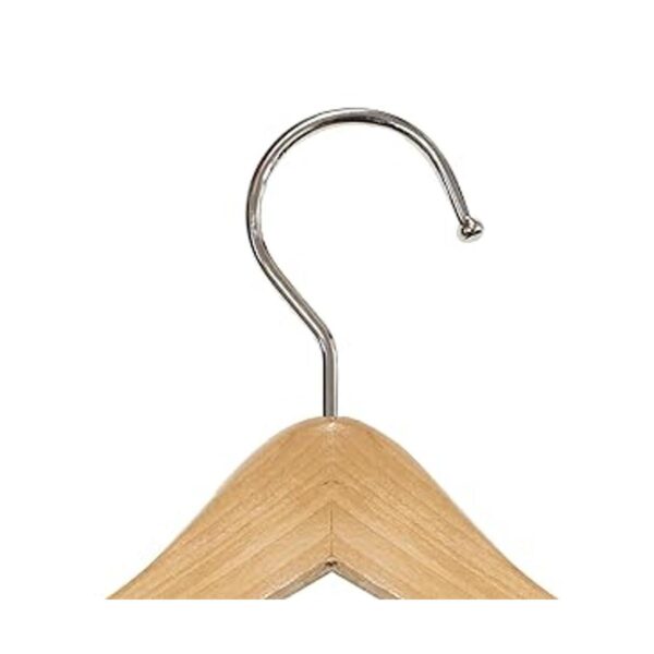 NAHANCO MINI8RC12 Deluxe Percha plana de madera para ropa_2