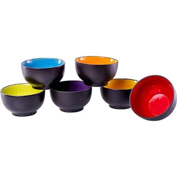 Klikel Paquete de 6 cuencos de sopa Juego de cuencos de_3
