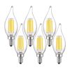 Luxrite Vintage Candelabro LED Bombilla equivalente a 60_1