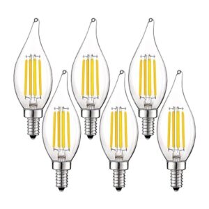 Luxrite Vintage Candelabro LED Bombilla equivalente a 60_1