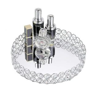 Hipiwe Bandeja de maquillaje de cristal bandeja de