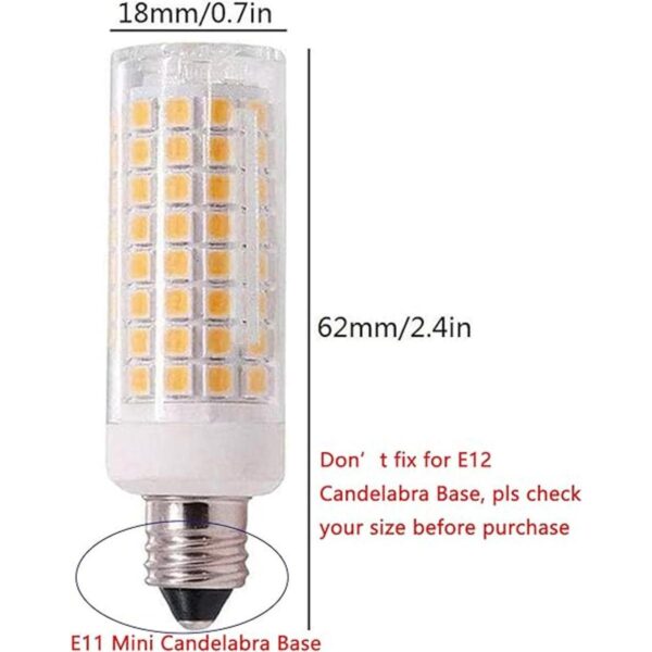 Lxcom Lighting Bombilla LED E11 de maíz de 10 W Mini_2