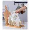 Lawei Paquete de 4 estantes de madera de bambú para